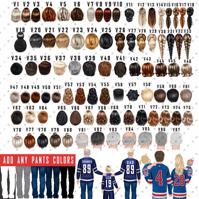 Custom Hockey Family Portrait, Hockey Gift, Hockey, Hockey Poster, Hockey Lover Gift, Ice Hockey, Hockey Gifts,Hockey Mom,Hockey Coach Gift,