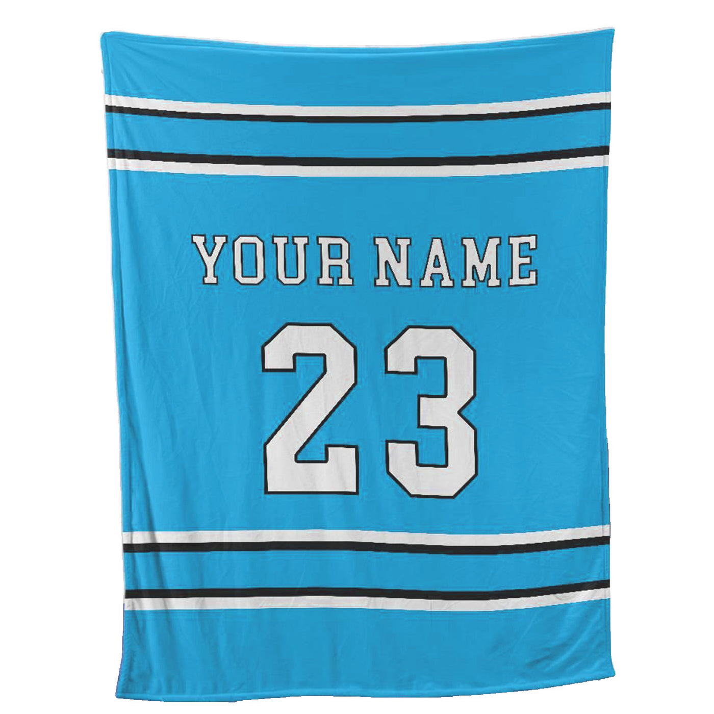 Create Your Own Custom Sports Jersey Blanket In All Colors, Personalized Name and Number, Soft Fleece and Sherpa Blankets