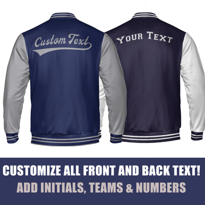 Custom Hockey Varsity jackets, All-Season Light Weight, Bomber Jackets, All Colors Available!