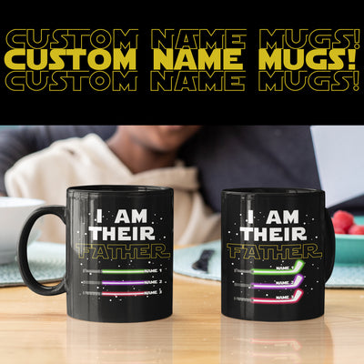 Father Mug, Personalized Dad Mug With Custom Kids Names, Hockey Gift, Family Name Cup, Father's Gift for Dad or Husband