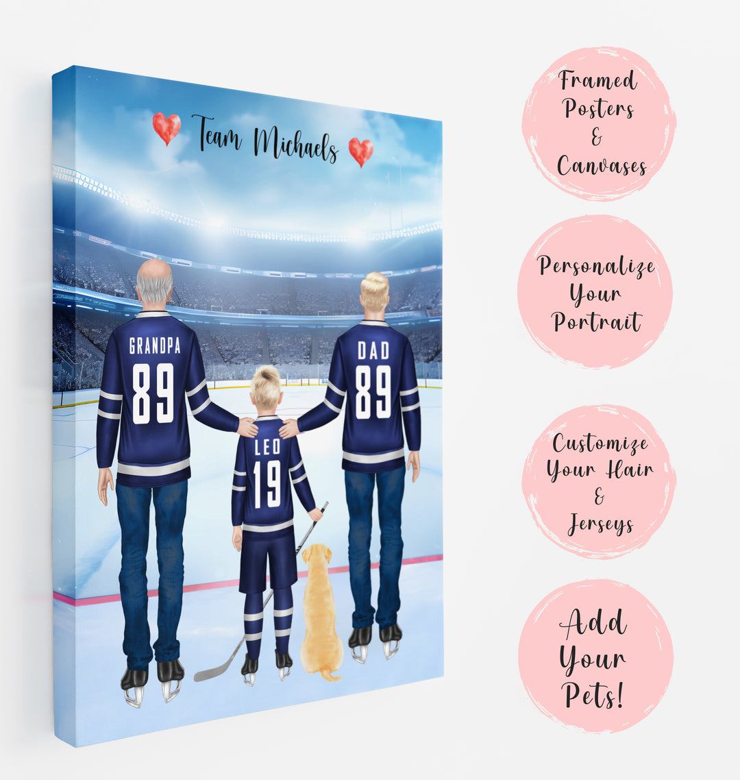 For Family Personalized Ice Hockey Gifts Ice Hockey Custom Ice Hockey ...