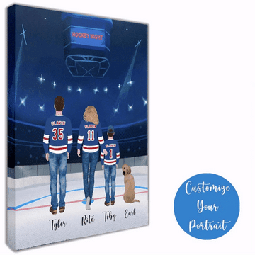 Custom Hockey Portrait | Hockey Portrait Gift | Hockey Portraits