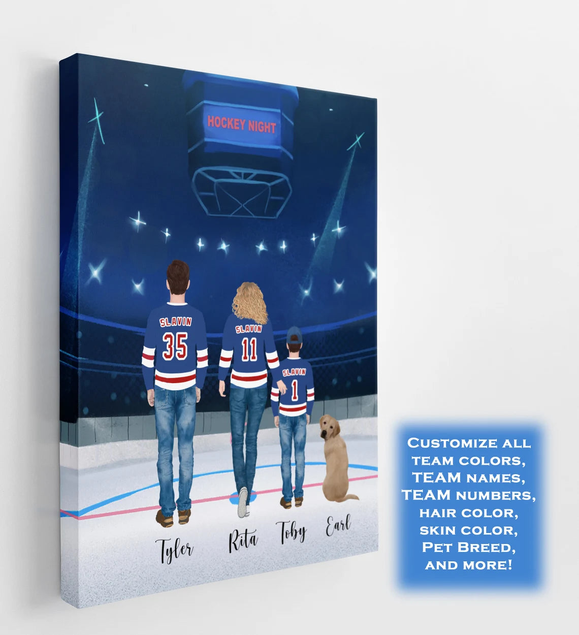 Custom Hockey Portrait | Hockey Portrait Gift | Hockey Portraits