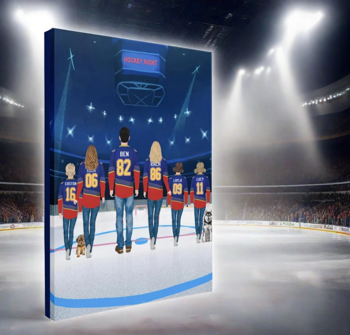 Custom Hockey Portrait | Hockey Portrait Gift | Hockey Portraits